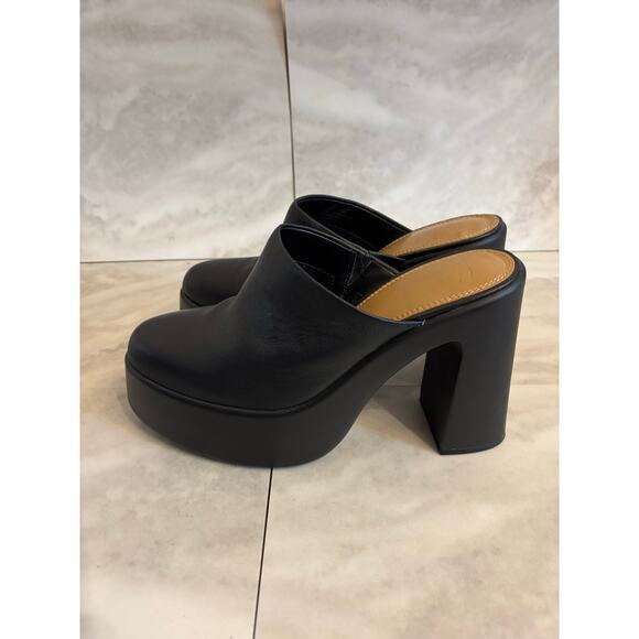 GB Gianni Bini Shoes - Gianni Bini GB Women’s 100% Leather So Chic Platform Clog Mules Sandals Size 9.5